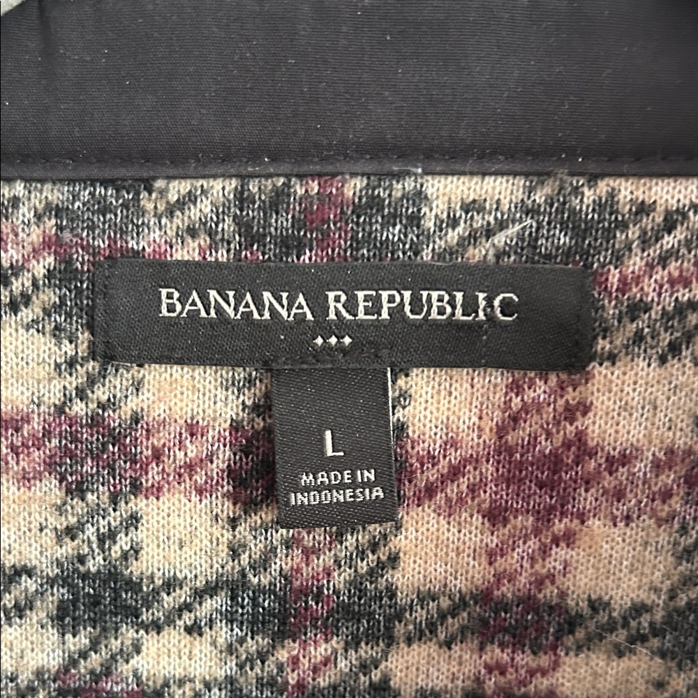 Banana Republic Checkered Teddy Jacket - Black and Pink - Picture 2 of 6